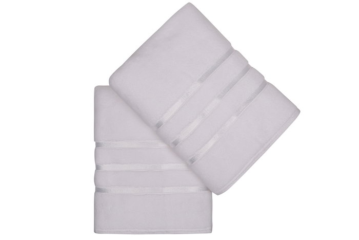Mijölnir Dolce Juego de Toallas de Baño Blanco (2 Piezas) de Microalgodón